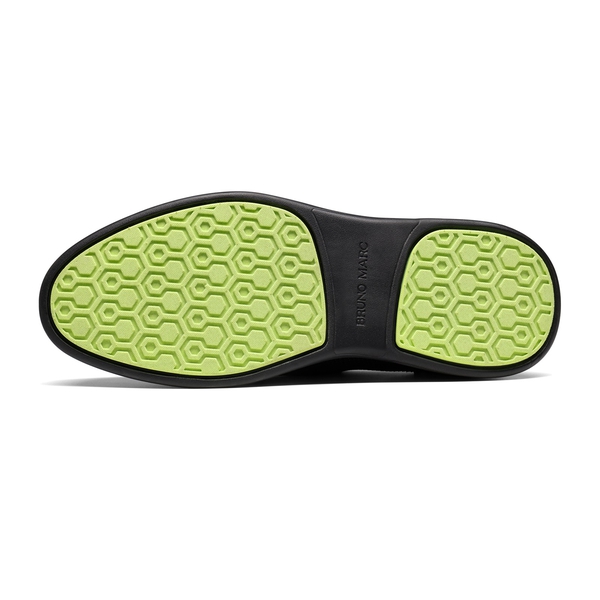 [MaxFlex SuiteBreeze+] Men's Lightweight Mesh Oxford Sneakers - BLACK-NEON GREEN - 3